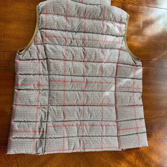 EDDIE BAUER Vest brown plaid EB650 Down Puffer Lightweight Quilted Size XL - Picture 2 of 7